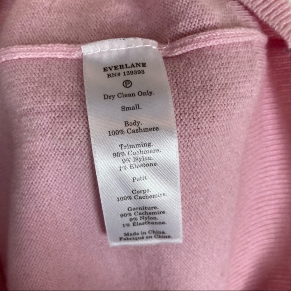 Everlane Cashmere Pink Pullover‎ Sweater Long Sleeve Women’s Sz Small - Picture 4 of 7
